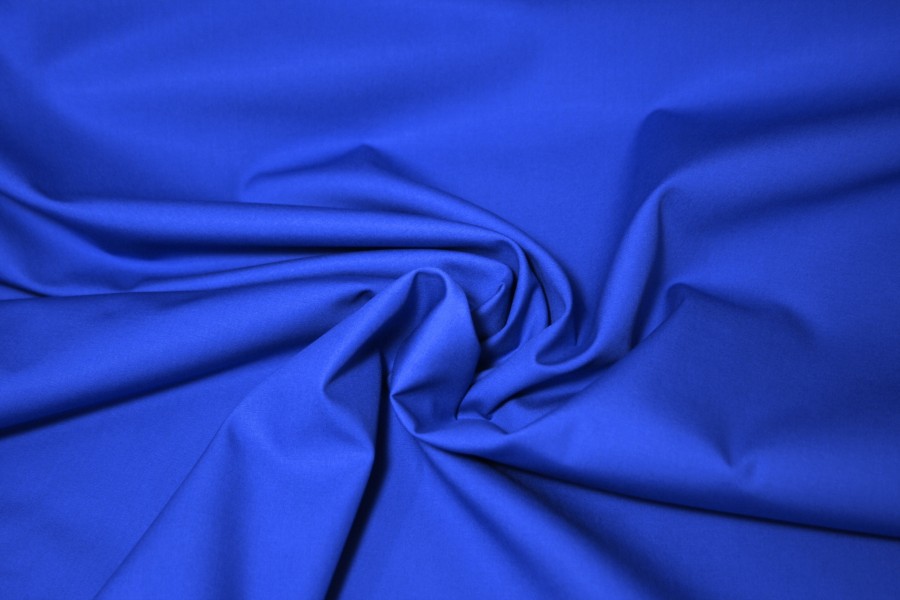 10cm Baumwollstoff (feiner Popeline) uni einfarbig  kobaldblau  (Grundpreis 12,00/m)
